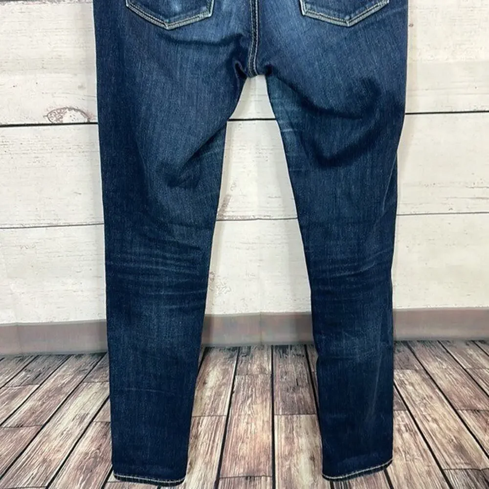 Levis Jeans Womens 27 Blue Skinny Dark Wash‎ Slimming Stretch Casual Minimalist